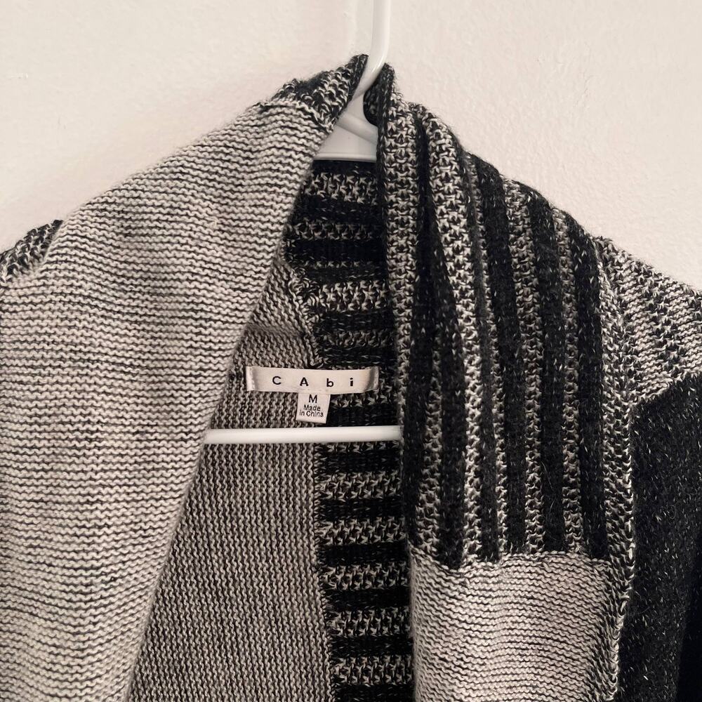 Cabi Patchwork Circle Cocoon Sweater Size Medium … - image 2